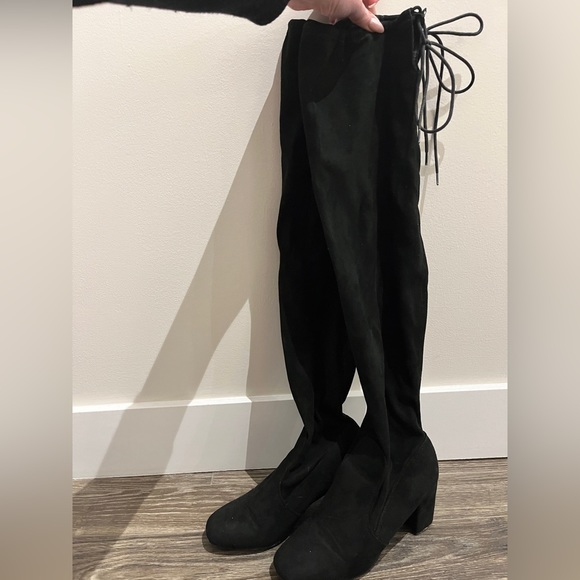 Over knee faux suede boots - Picture 1 of 3